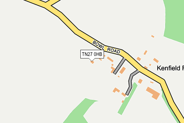TN27 0HB map - OS OpenMap – Local (Ordnance Survey) TN27 0HB map - OS OpenMap – Local (Ordnance Survey)