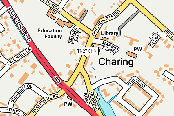 TN27 0HX map - OS OpenMap – Local (Ordnance Survey) TN27 0HX map - OS OpenMap – Local (Ordnance Survey)