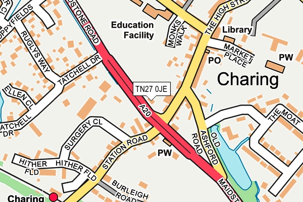 TN27 0JE map - OS OpenMap – Local (Ordnance Survey) TN27 0JE map - OS OpenMap – Local (Ordnance Survey)