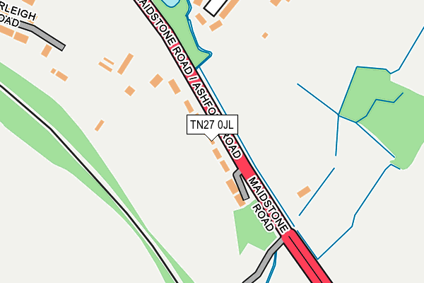 TN27 0JL map - OS OpenMap – Local (Ordnance Survey) TN27 0JL map - OS OpenMap – Local (Ordnance Survey)