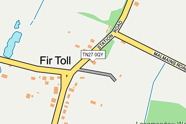 TN27 0QY map - OS OpenMap – Local (Ordnance Survey) TN27 0QY map - OS OpenMap – Local (Ordnance Survey)