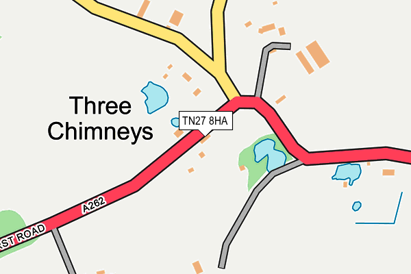 TN27 8HA map - OS OpenMap – Local (Ordnance Survey) TN27 8HA map - OS OpenMap – Local (Ordnance Survey)