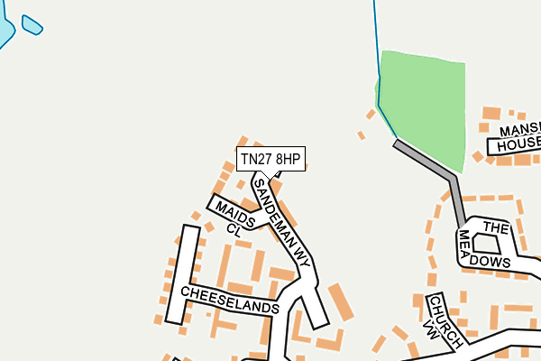 TN27 8HP map - OS OpenMap – Local (Ordnance Survey) TN27 8HP map - OS OpenMap – Local (Ordnance Survey)