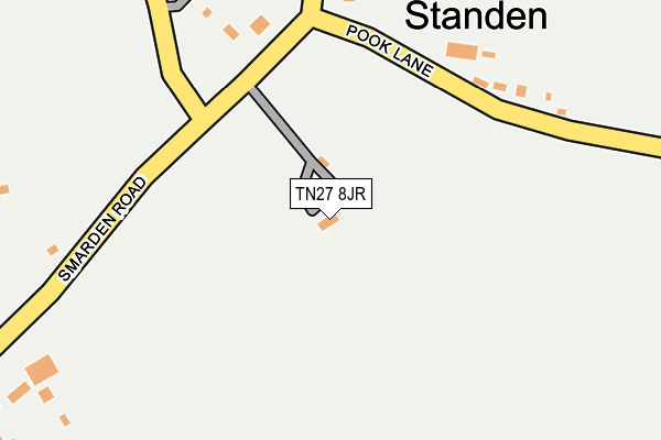 TN27 8JR map - OS OpenMap – Local (Ordnance Survey) TN27 8JR map - OS OpenMap – Local (Ordnance Survey)