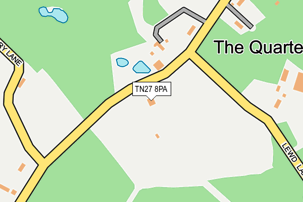 TN27 8PA map - OS OpenMap – Local (Ordnance Survey) TN27 8PA map - OS OpenMap – Local (Ordnance Survey)