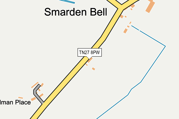 TN27 8PW map - OS OpenMap – Local (Ordnance Survey) TN27 8PW map - OS OpenMap – Local (Ordnance Survey)