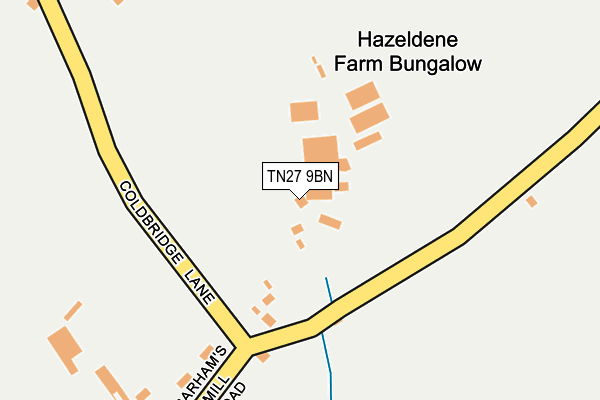 TN27 9BN map - OS OpenMap – Local (Ordnance Survey) TN27 9BN map - OS OpenMap – Local (Ordnance Survey)
