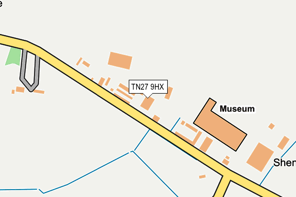 TN27 9HX map - OS OpenMap – Local (Ordnance Survey) TN27 9HX map - OS OpenMap – Local (Ordnance Survey)