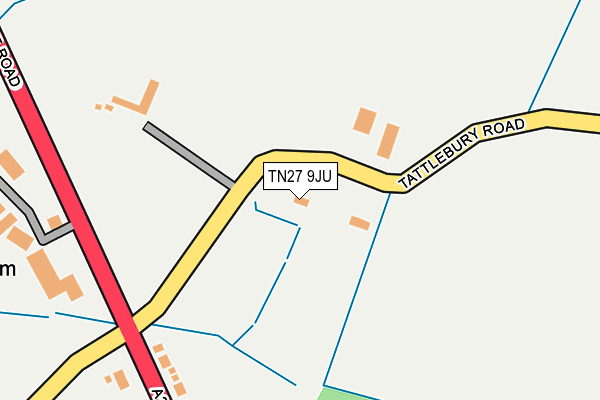 TN27 9JU map - OS OpenMap – Local (Ordnance Survey) TN27 9JU map - OS OpenMap – Local (Ordnance Survey)