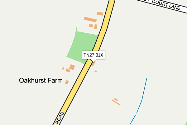 TN27 9JX map - OS OpenMap – Local (Ordnance Survey) TN27 9JX map - OS OpenMap – Local (Ordnance Survey)