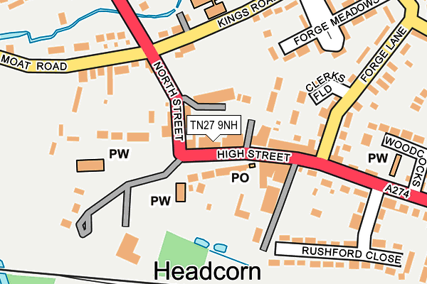 TN27 9NH map - OS OpenMap – Local (Ordnance Survey) TN27 9NH map - OS OpenMap – Local (Ordnance Survey)