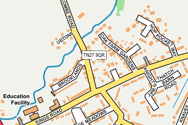 TN27 9QR map - OS OpenMap – Local (Ordnance Survey) TN27 9QR map - OS OpenMap – Local (Ordnance Survey)