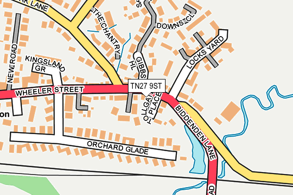 TN27 9ST map - OS OpenMap – Local (Ordnance Survey) TN27 9ST map - OS OpenMap – Local (Ordnance Survey)
