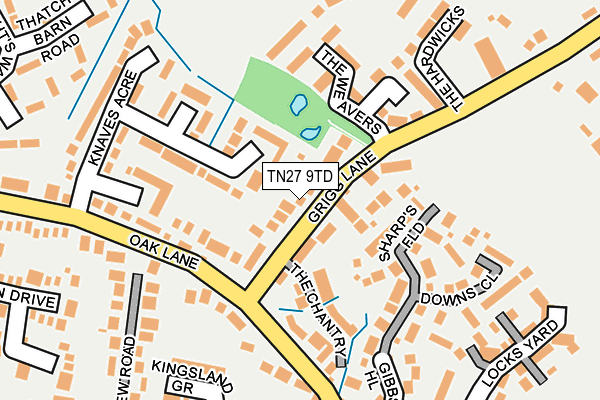 TN27 9TD map - OS OpenMap – Local (Ordnance Survey) TN27 9TD map - OS OpenMap – Local (Ordnance Survey)