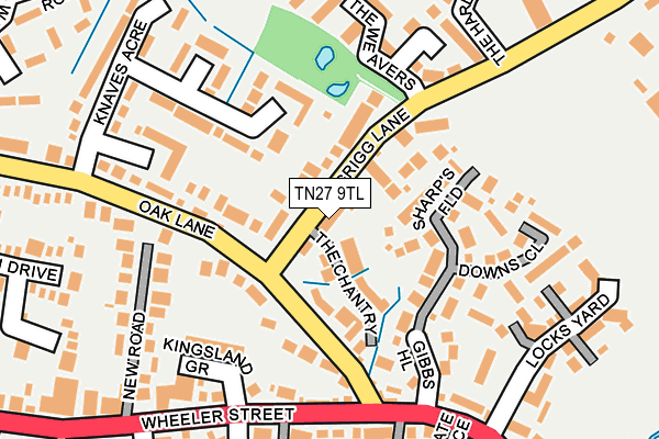 TN27 9TL map - OS OpenMap – Local (Ordnance Survey) TN27 9TL map - OS OpenMap – Local (Ordnance Survey)