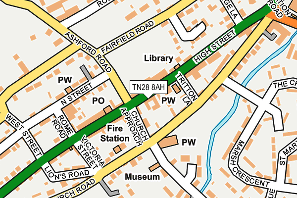 TN28 8AH map - OS OpenMap – Local (Ordnance Survey) TN28 8AH map - OS OpenMap – Local (Ordnance Survey)