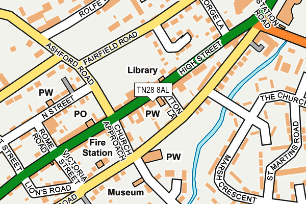 TN28 8AL map - OS OpenMap – Local (Ordnance Survey)