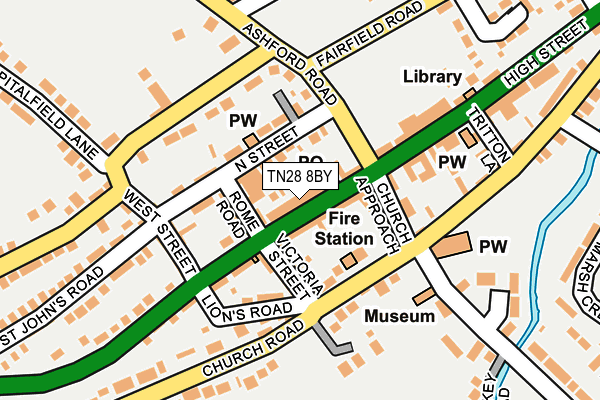 TN28 8BY map - OS OpenMap – Local (Ordnance Survey) TN28 8BY map - OS OpenMap – Local (Ordnance Survey)