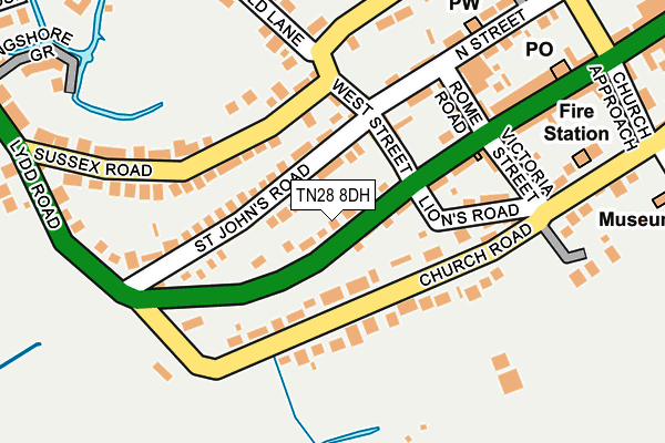 TN28 8DH map - OS OpenMap – Local (Ordnance Survey) TN28 8DH map - OS OpenMap – Local (Ordnance Survey)