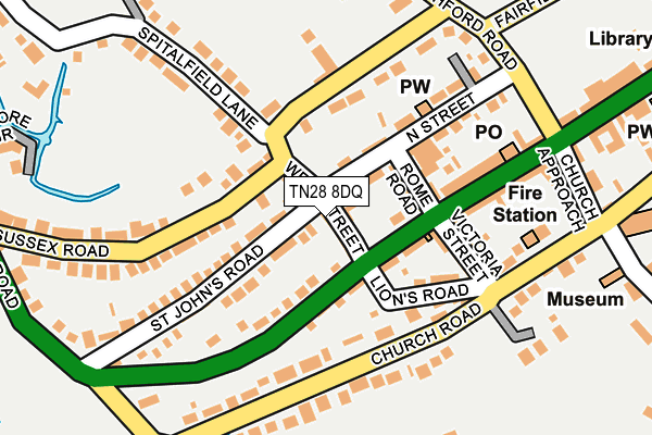 TN28 8DQ map - OS OpenMap – Local (Ordnance Survey) TN28 8DQ map - OS OpenMap – Local (Ordnance Survey)