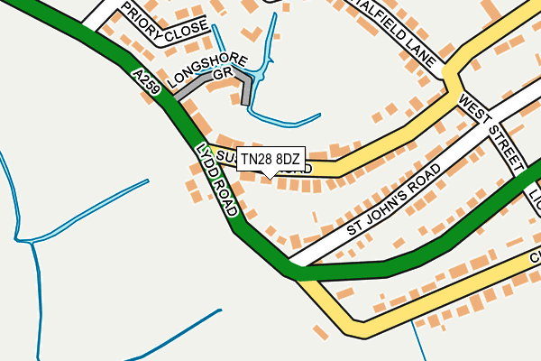 TN28 8DZ map - OS OpenMap – Local (Ordnance Survey) TN28 8DZ map - OS OpenMap – Local (Ordnance Survey)