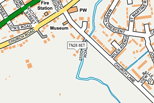 TN28 8ET map - OS OpenMap – Local (Ordnance Survey) TN28 8ET map - OS OpenMap – Local (Ordnance Survey)