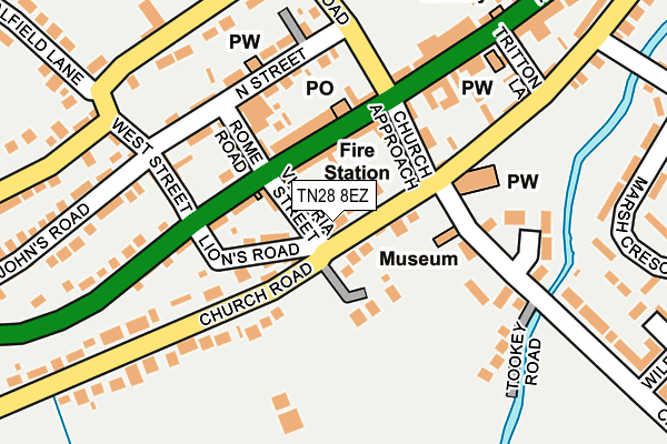 TN28 8EZ map - OS OpenMap – Local (Ordnance Survey)