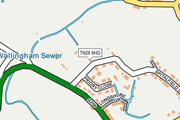 TN28 8HG map - OS OpenMap – Local (Ordnance Survey) TN28 8HG map - OS OpenMap – Local (Ordnance Survey)