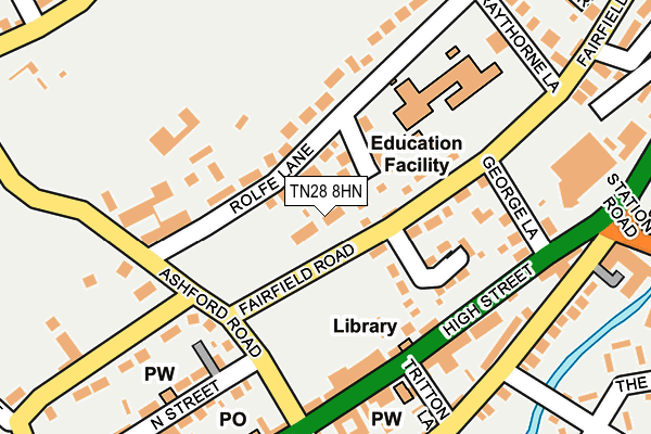 TN28 8HN map - OS OpenMap – Local (Ordnance Survey) TN28 8HN map - OS OpenMap – Local (Ordnance Survey)