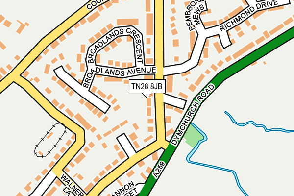 TN28 8JB map - OS OpenMap – Local (Ordnance Survey) TN28 8JB map - OS OpenMap – Local (Ordnance Survey)