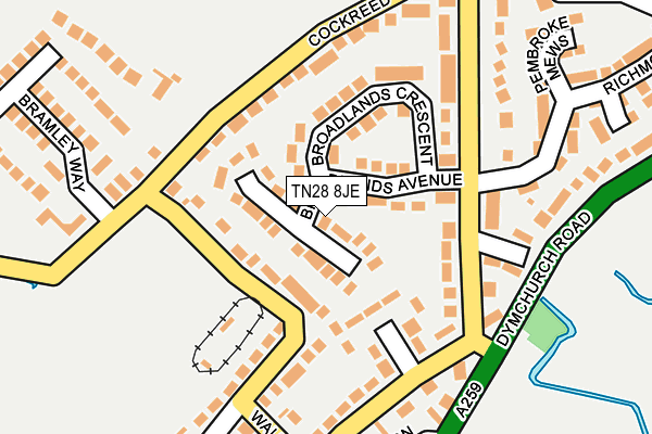 TN28 8JE map - OS OpenMap – Local (Ordnance Survey) TN28 8JE map - OS OpenMap – Local (Ordnance Survey)