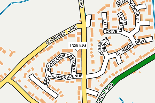 TN28 8JG map - OS OpenMap – Local (Ordnance Survey) TN28 8JG map - OS OpenMap – Local (Ordnance Survey)