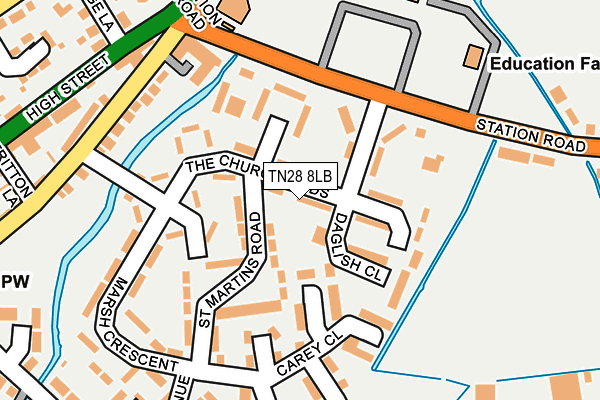 TN28 8LB map - OS OpenMap – Local (Ordnance Survey) TN28 8LB map - OS OpenMap – Local (Ordnance Survey)