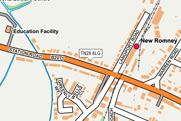 TN28 8LG map - OS OpenMap – Local (Ordnance Survey) TN28 8LG map - OS OpenMap – Local (Ordnance Survey)