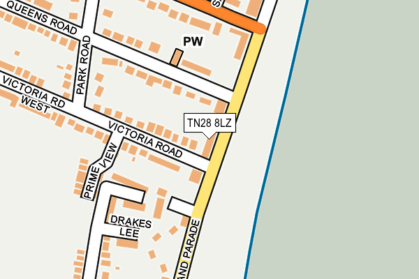TN28 8LZ map - OS OpenMap – Local (Ordnance Survey)