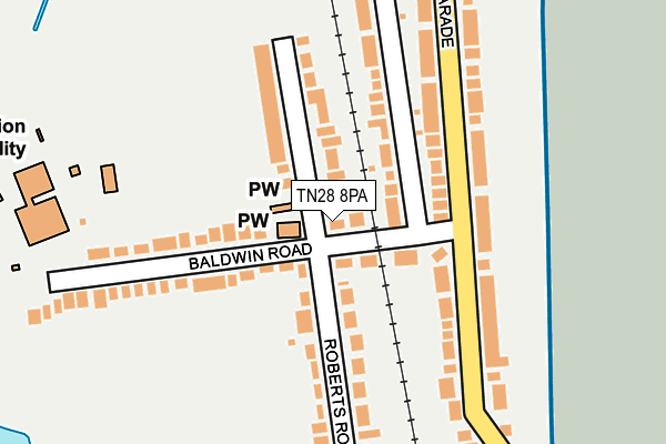TN28 8PA map - OS OpenMap – Local (Ordnance Survey) TN28 8PA map - OS OpenMap – Local (Ordnance Survey)