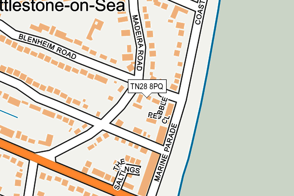 TN28 8PQ map - OS OpenMap – Local (Ordnance Survey) TN28 8PQ map - OS OpenMap – Local (Ordnance Survey)