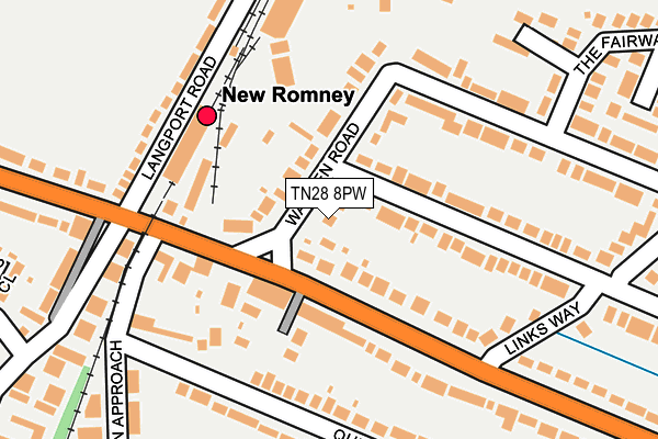 TN28 8PW map - OS OpenMap – Local (Ordnance Survey) TN28 8PW map - OS OpenMap – Local (Ordnance Survey)