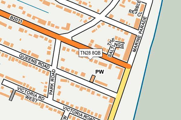 TN28 8QB map - OS OpenMap – Local (Ordnance Survey) TN28 8QB map - OS OpenMap – Local (Ordnance Survey)