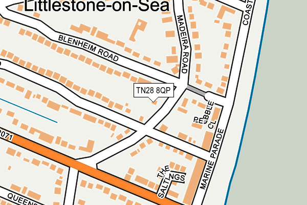 TN28 8QP map - OS OpenMap – Local (Ordnance Survey) TN28 8QP map - OS OpenMap – Local (Ordnance Survey)