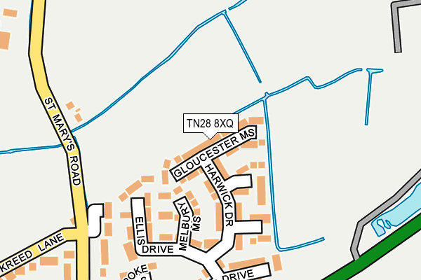 TN28 8XQ map - OS OpenMap – Local (Ordnance Survey)