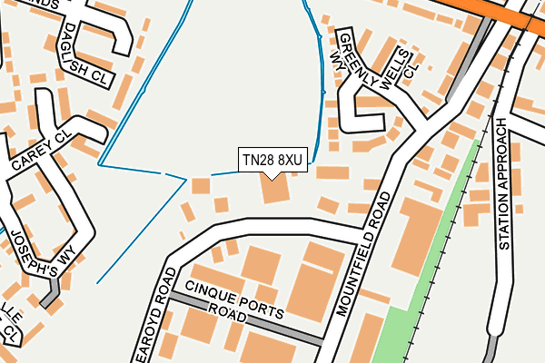 TN28 8XU map - OS OpenMap – Local (Ordnance Survey)