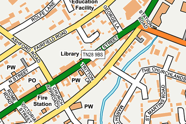 TN28 9BS map - OS OpenMap – Local (Ordnance Survey)