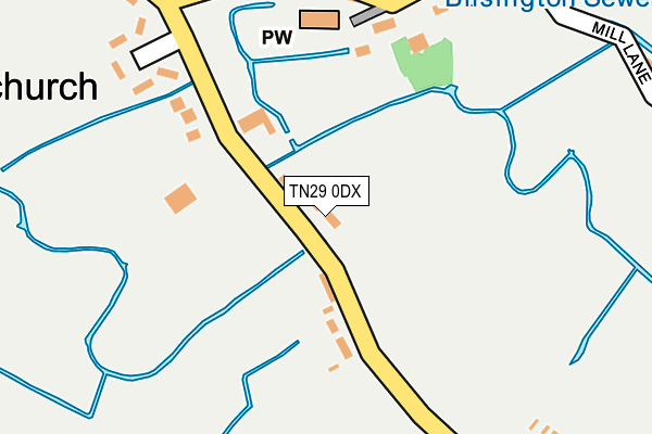 TN29 0DX map - OS OpenMap – Local (Ordnance Survey) TN29 0DX map - OS OpenMap – Local (Ordnance Survey)
