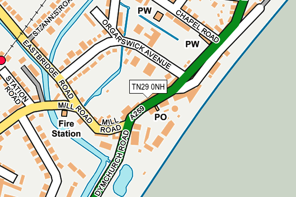 TN29 0NH map - OS OpenMap – Local (Ordnance Survey) TN29 0NH map - OS OpenMap – Local (Ordnance Survey)