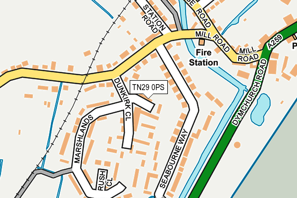 TN29 0PS map - OS OpenMap – Local (Ordnance Survey) TN29 0PS map - OS OpenMap – Local (Ordnance Survey)