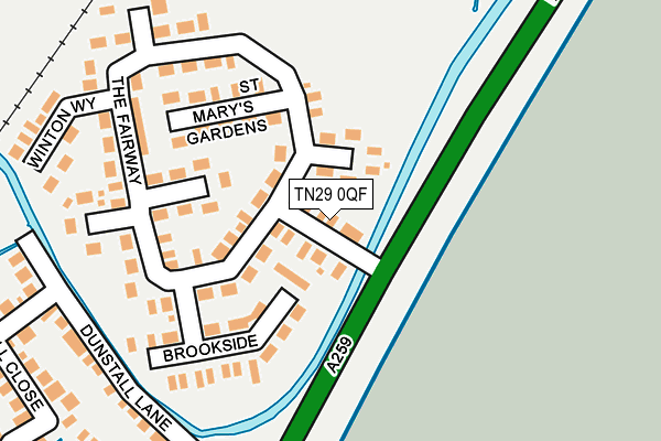 TN29 0QF map - OS OpenMap – Local (Ordnance Survey) TN29 0QF map - OS OpenMap – Local (Ordnance Survey)