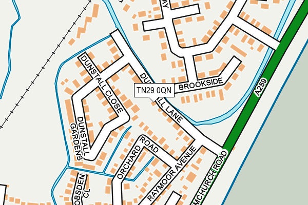 TN29 0QN map - OS OpenMap – Local (Ordnance Survey) TN29 0QN map - OS OpenMap – Local (Ordnance Survey)