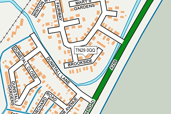 TN29 0QQ map - OS OpenMap – Local (Ordnance Survey) TN29 0QQ map - OS OpenMap – Local (Ordnance Survey)