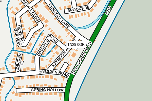 TN29 0QR map - OS OpenMap – Local (Ordnance Survey) TN29 0QR map - OS OpenMap – Local (Ordnance Survey)